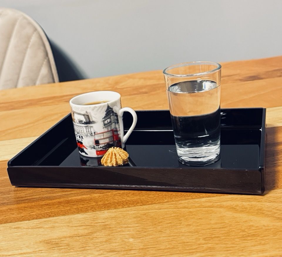 Tek Kişilik Sunum Tepsisi Siyah