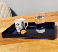 Tek Kişilik Sunum Tepsisi Siyah