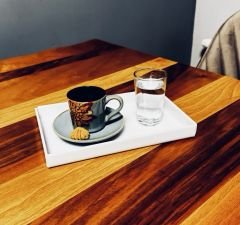 Tek Kişilik Sunum Tepsisi Beyaz