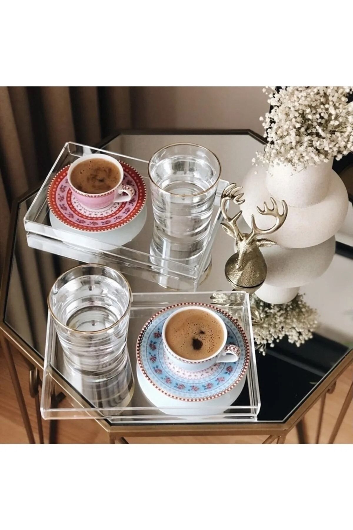 Tek Kişilik Sunum Tepsisi Şeffaf