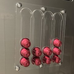 Nespresso & Jacobs Uyumlu Mıknatıslı Kapsül Kahve Standı Şeffaf