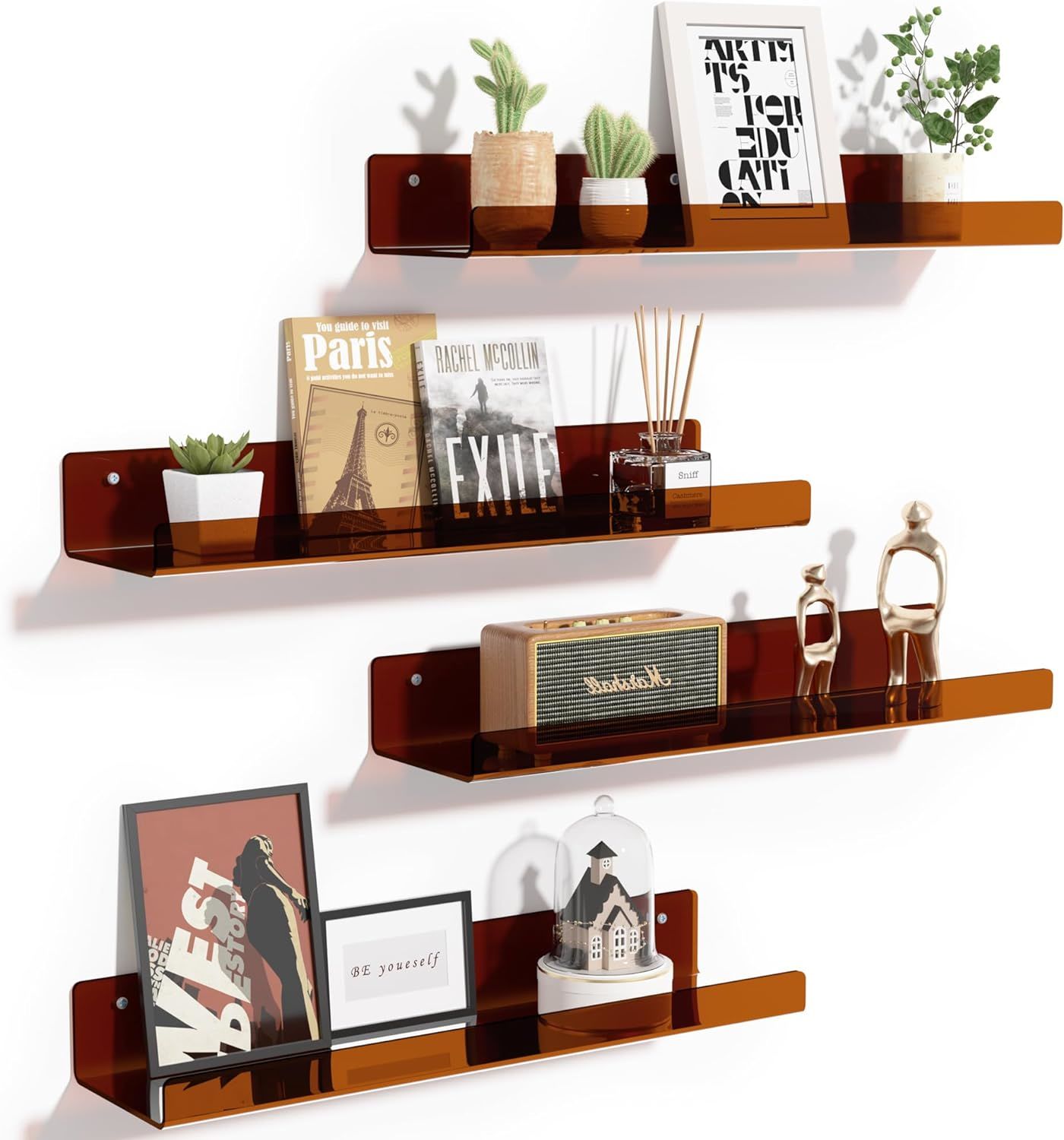 Transparan Duvar Raf