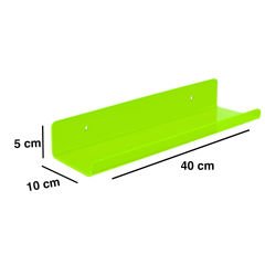 Transparan Duvar Raf 40cm - Neon Yeşil