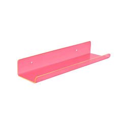 Transparan Duvar Raf 40cm - Neon Pembe
