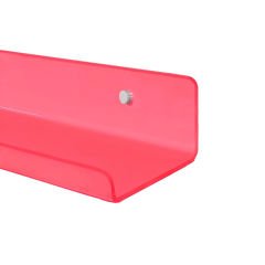 Transparan Duvar Raf 40cm - Neon Pembe