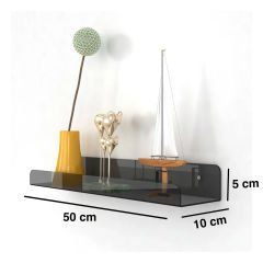 Transparan Duvar Raf 50cm - Füme