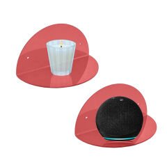 2'li Oval Pleksi Duvar Raf