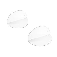 2'li Oval Duvar Raf Şeffaf