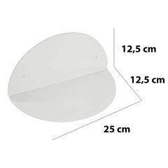 2'li Oval Duvar Raf Şeffaf