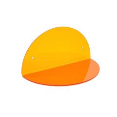 2'li Oval Duvar Raf Turuncu