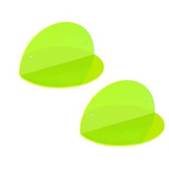 2'li Oval Duvar Raf Neon Yeşil