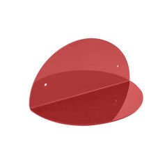 2'li Oval Duvar Raf Bordo