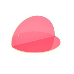 2'li Oval Duvar Raf Neon Pembe