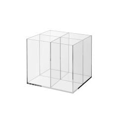 4 Bölmeli Kare Pleksi Organizer