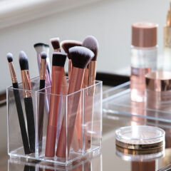 4 Bölmeli Pleksi Kare Organizer