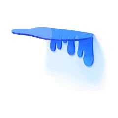 Splash Dekoratif 2'li Duvar Rafı Mavi