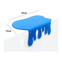 Splash Dekoratif 2'li Duvar Rafı Mavi