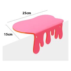 Splash Dekoratif 2'li Duvar Rafı Neon Pembe