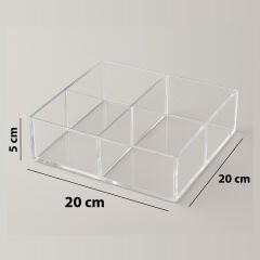 Saat & Bileklik & Takı Organizer (4 Bölmeli Şeffaf)