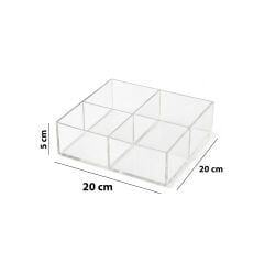 Saat, Bileklik, Takı Organizer (4 Bölmeli Şeffaf)