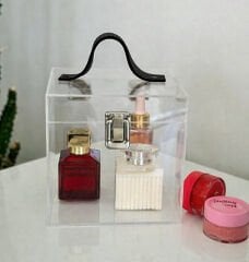 Kilitli Makyaj & Takı Kutusu (Şeffaf 15cm x 15cm x 15cm)