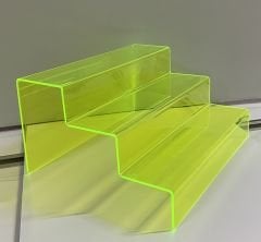 3 Katlı Pleksi Merdiven Stand Beyaz