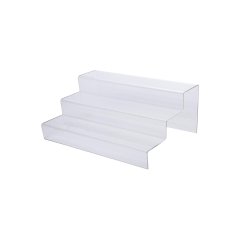 3 Katlı Pleksi Merdiven Stand Beyaz