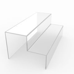 2 Katlı Pleksi Merdiven Stand Şeffaf