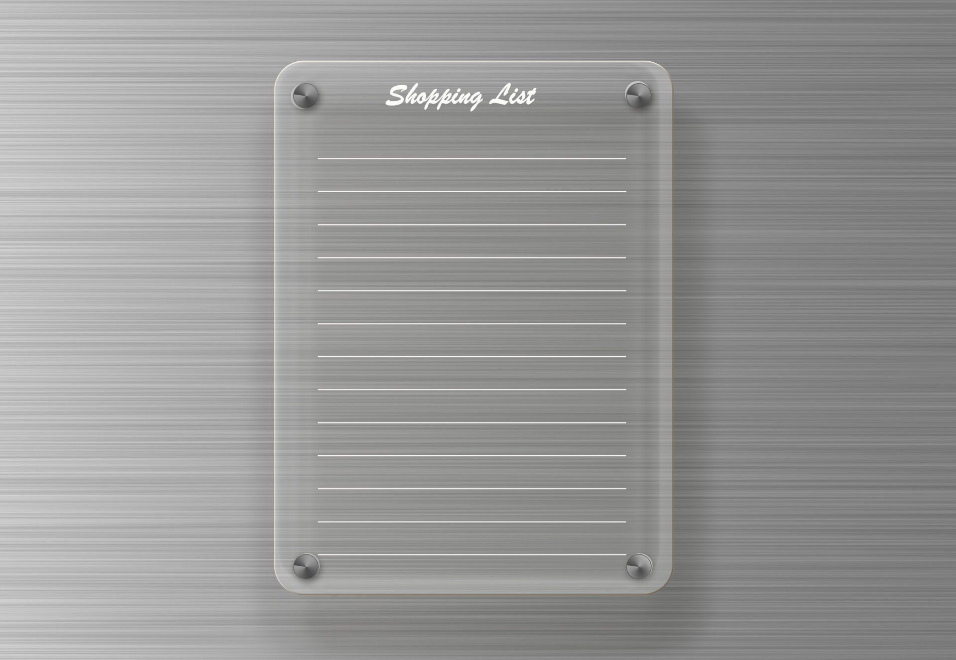 Özel Tasarım Pleksi Alışveriş Eksik Panosu