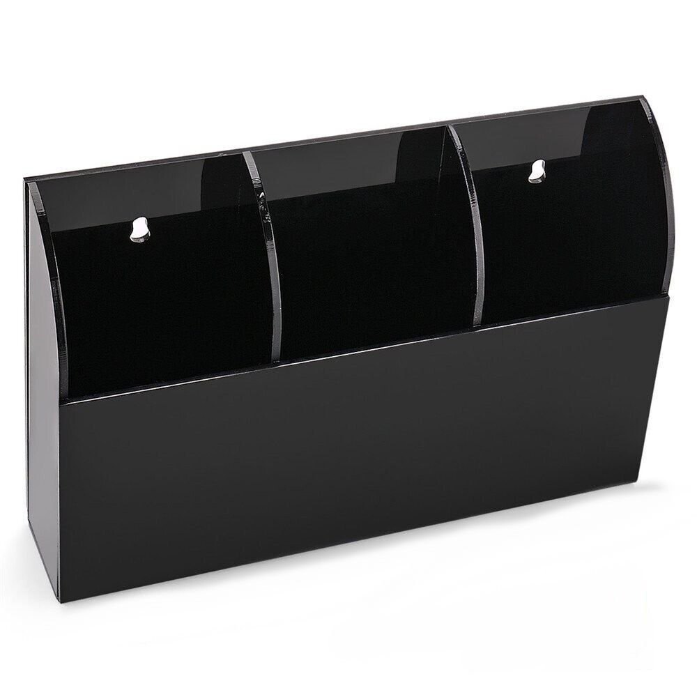 TV & Klima Kumanda Organizer Üç Bölmeli - Siyah