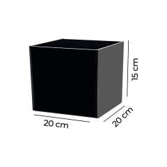 Renkli Kapaksız Pleksi Kutu Siyah - 20x20x15