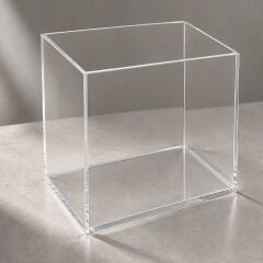 Şeffaf Kapaksız Pleksi Kutu 20x20x15