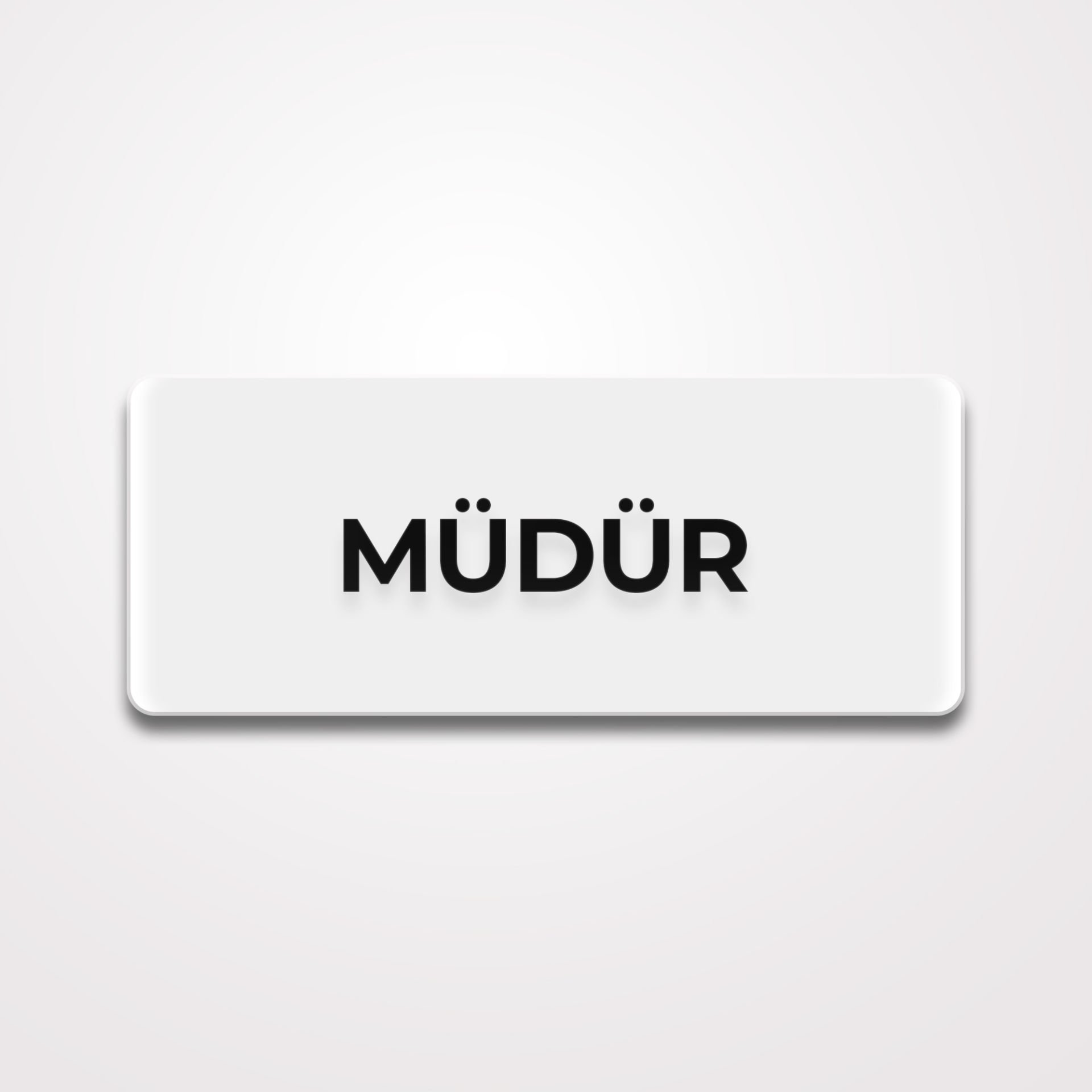 Pleksi Yönlendirme Beyaz - Müdür