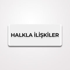 Pleksi Yönlendirme Beyaz - Halkla İlişkiler