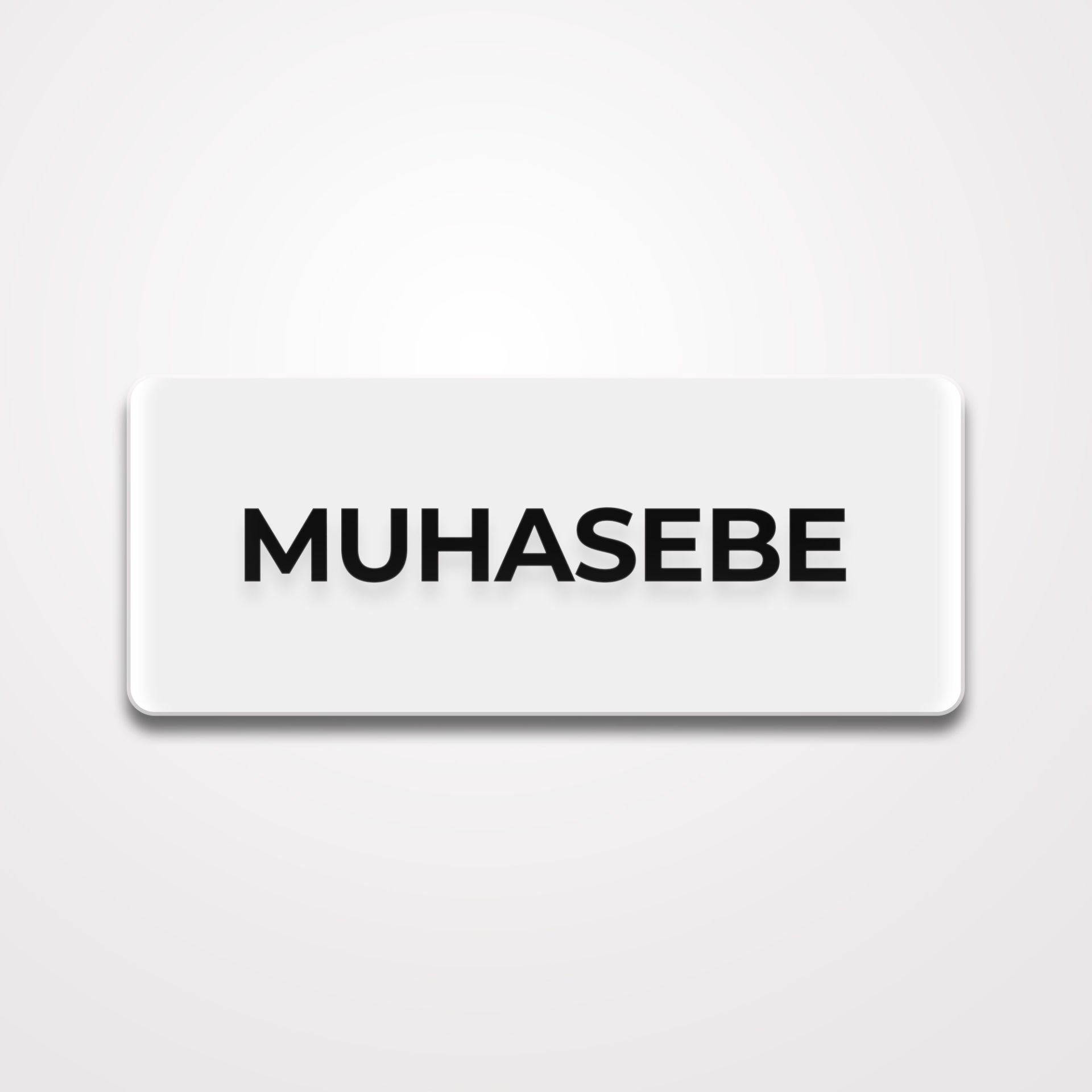 Pleksi Yönlendirme Beyaz - Muhasebe