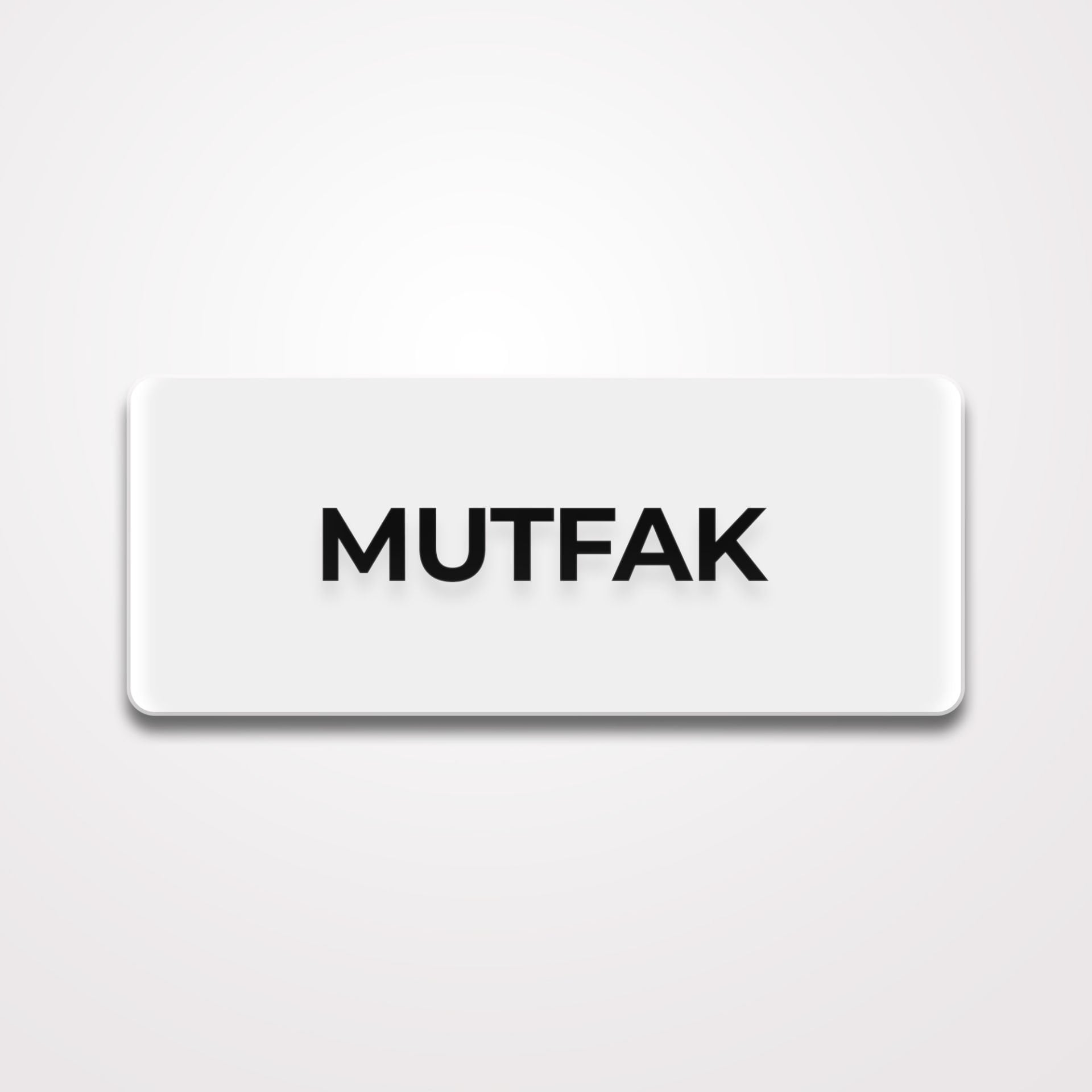 Pleksi Yönlendirme Beyaz - Mutfak
