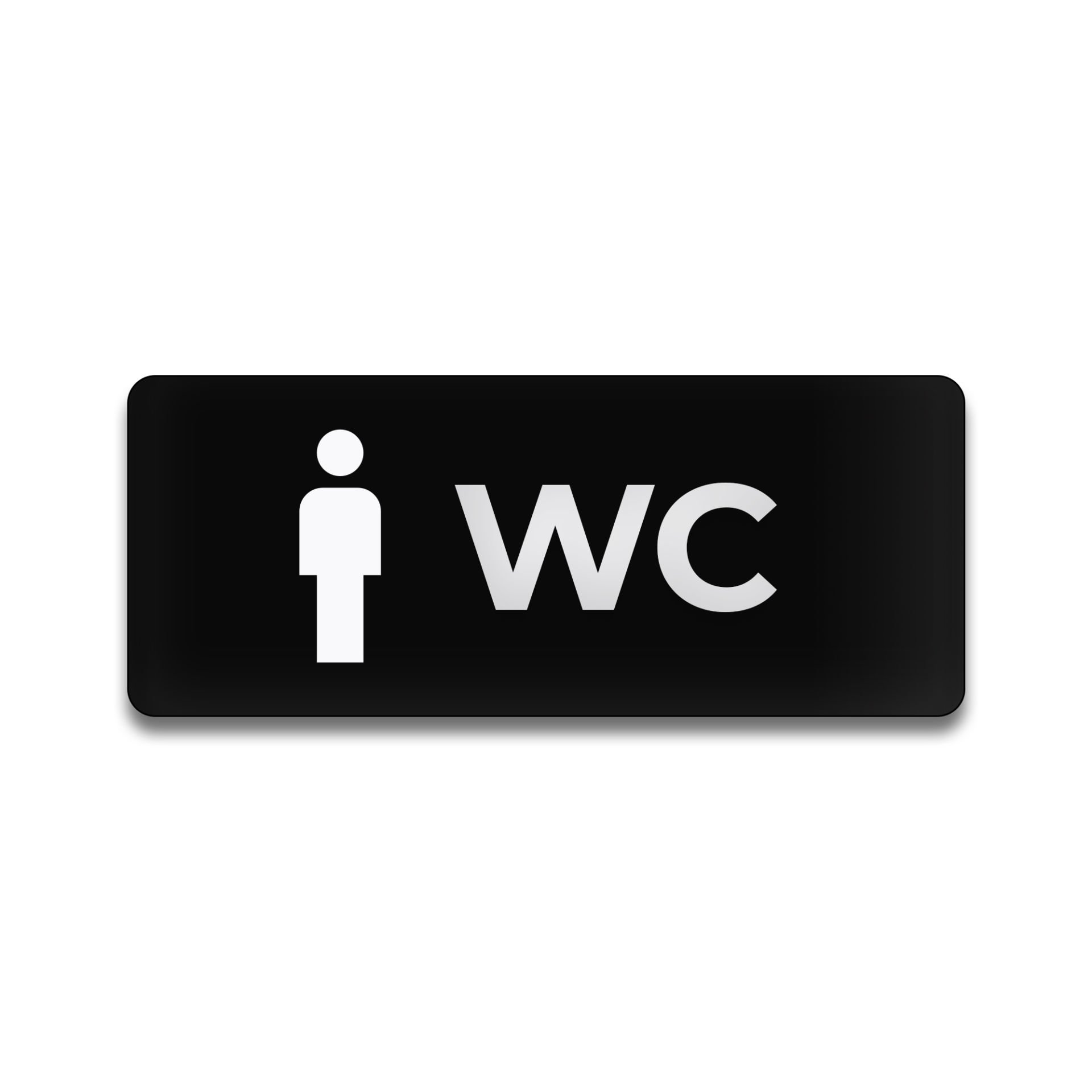 Pleksi Yönlendirme Wc Man - Siyah