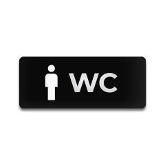 Pleksi Yönlendirme Wc Man - Siyah