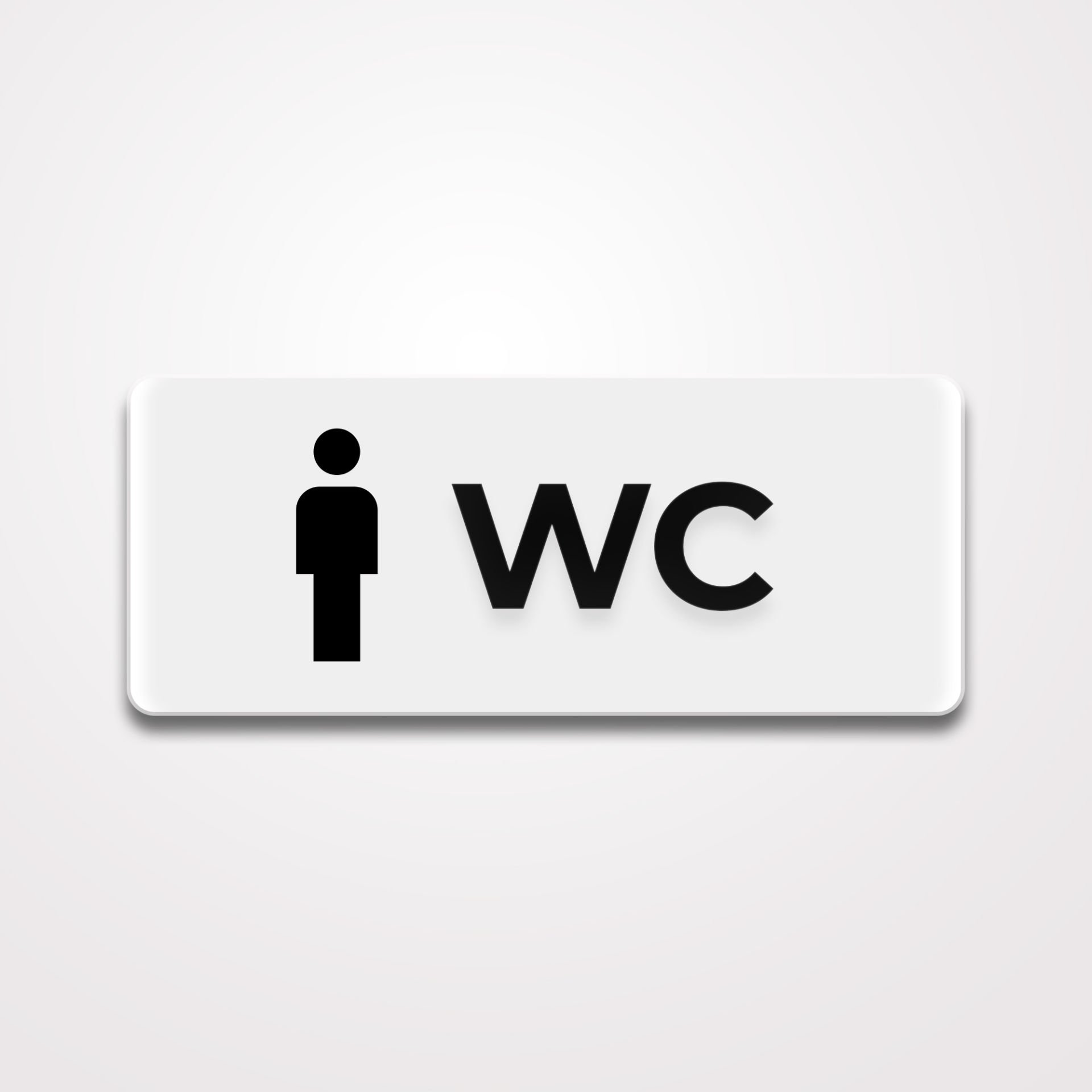 Pleksi Yönlendirme Wc Man - Beyaz