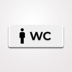 Pleksi Yönlendirme Wc Man - Beyaz