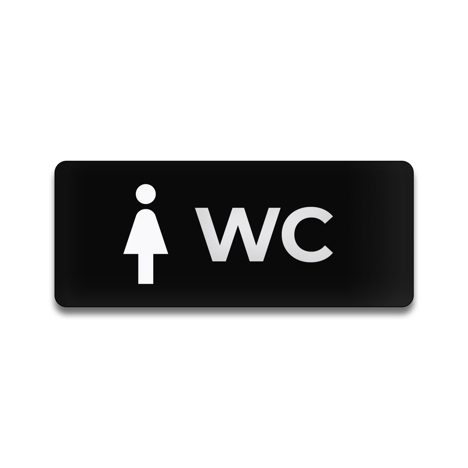 Pleksi Yönlendirme Wc Women - Siyah