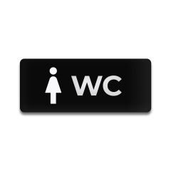 Pleksi Yönlendirme Wc Women - Siyah