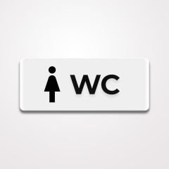 Pleksi Yönlendirme Wc Women - Beyaz