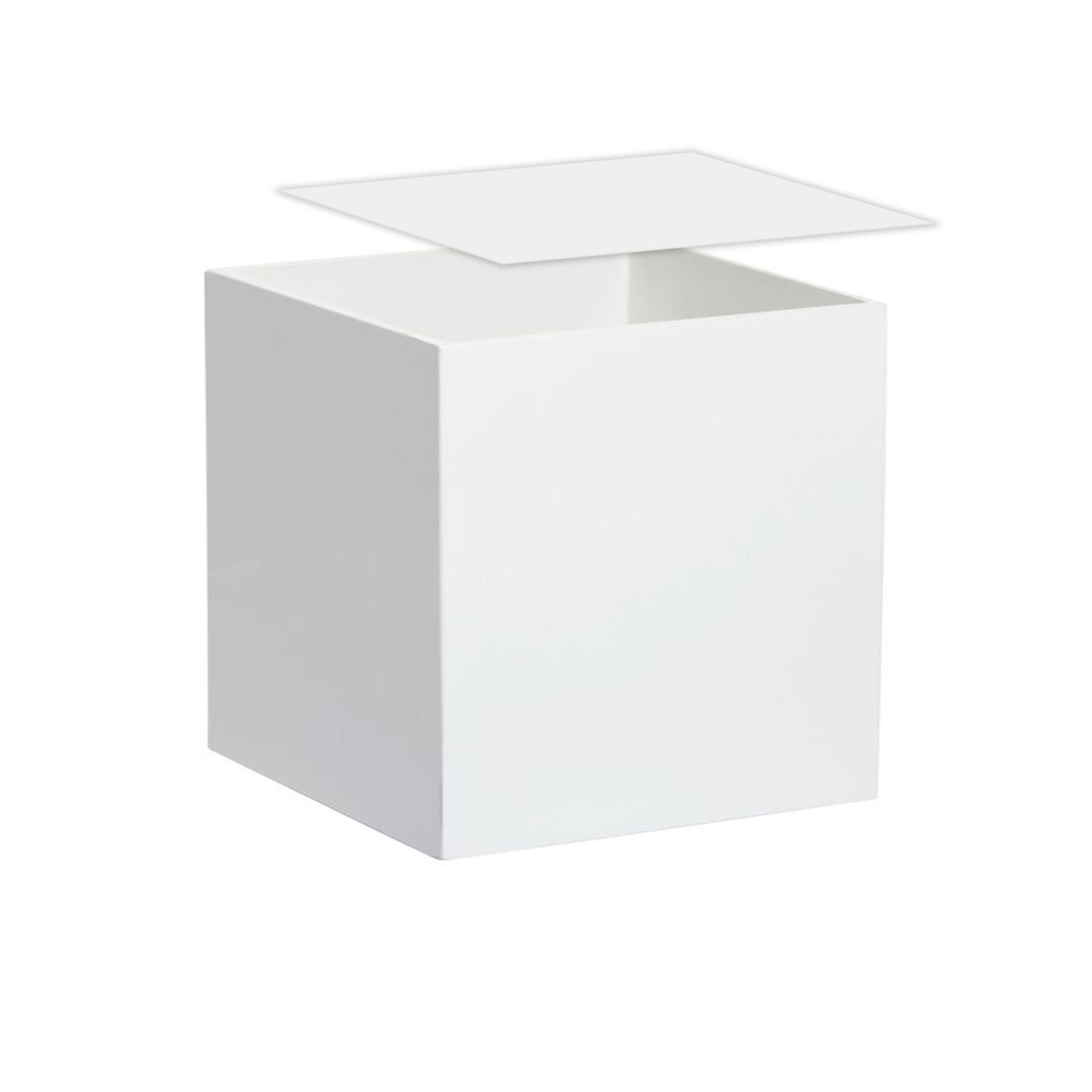 Renkli Kapaklı Pleksi Kutu 20x20x15 - Beyaz