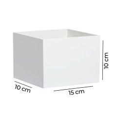 Renkli Kapaklı Pleksi Kutu 15x10x10 - Beyaz