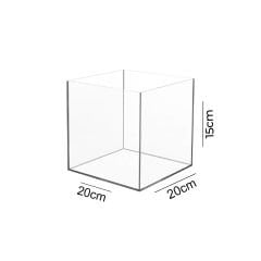 Şeffaf Kapaklı Pleksi Kutu 20x20x15