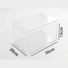 Şeffaf Kapaklı Pleksi Kutu 30x20x15