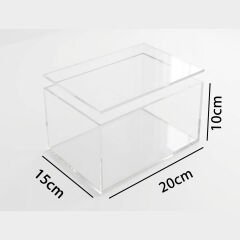 Şeffaf Kapaklı Pleksi Kutu 20x15x10