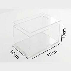 Şeffaf Kapaklı Pleksi Kutu 15x10x10