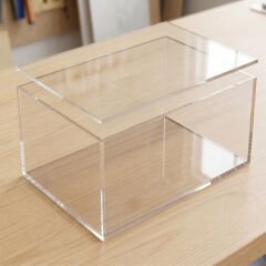 Şeffaf Kapaklı Pleksi Kutu 15x10x10